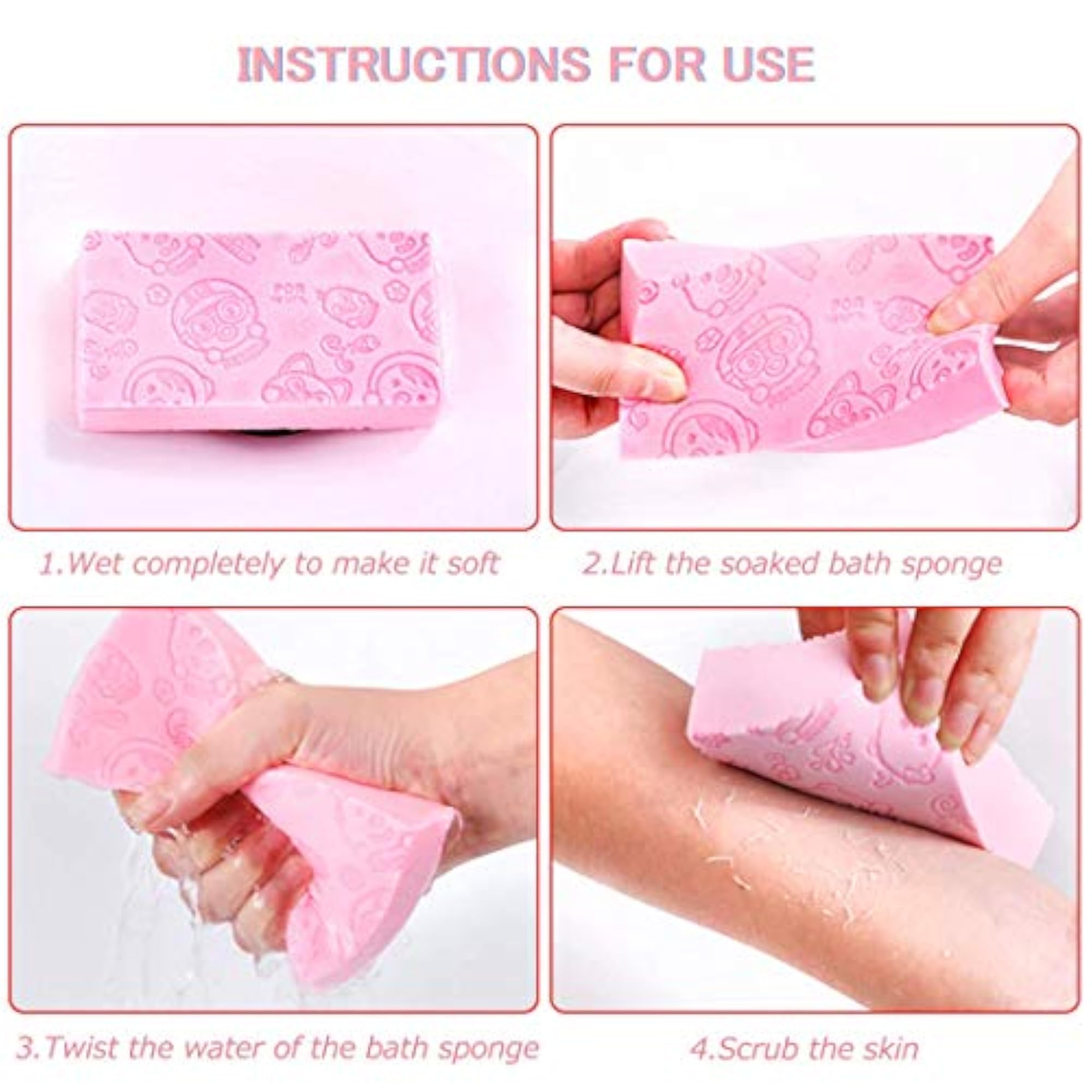 Body Shower Sponge Exfoliating Bath Sponge, Soft Exfoliator